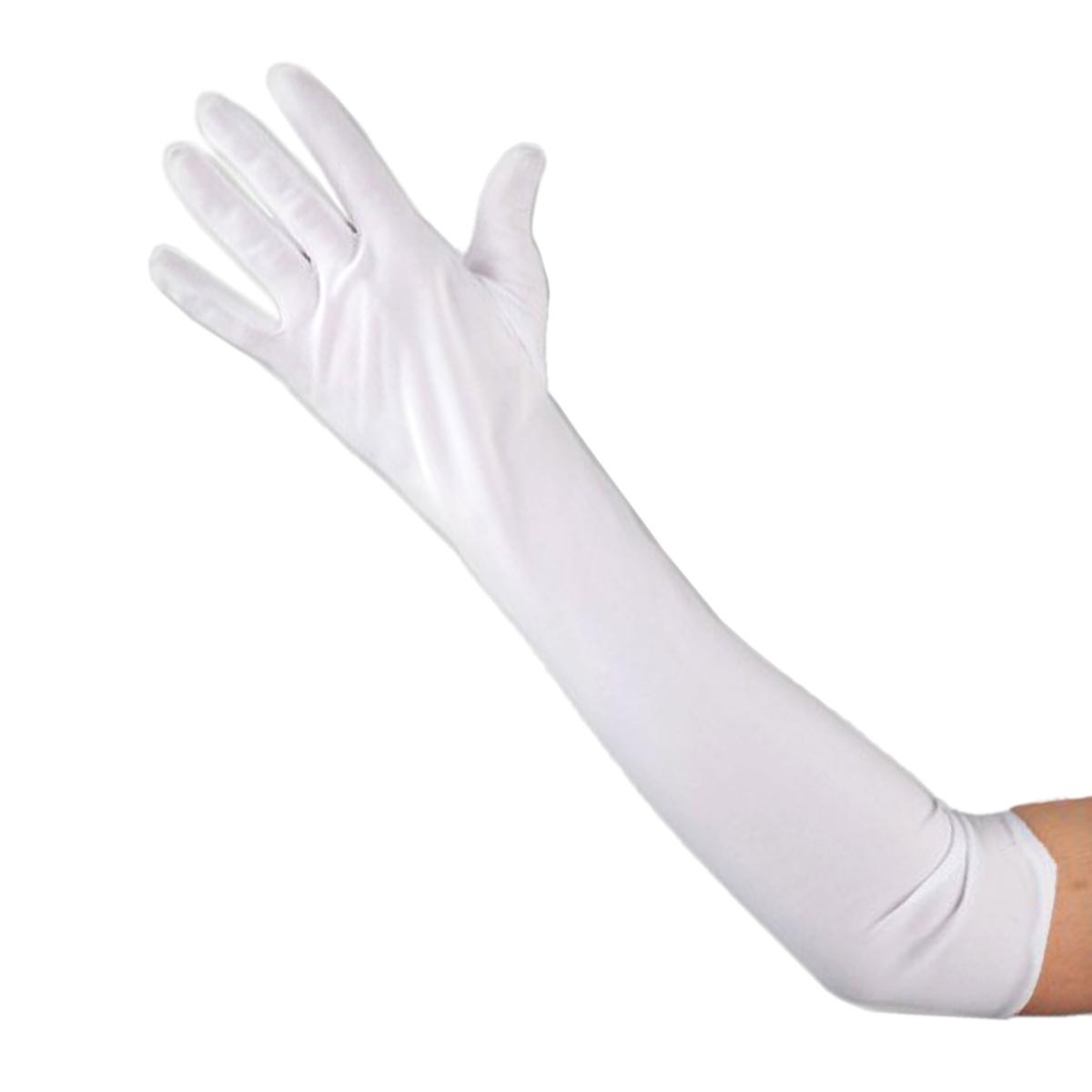 Guanti Lunghi Bianchi cm.50 |Carnival Toys