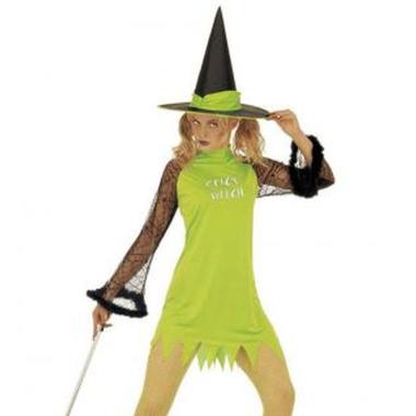Costume Spicy Witch Verde Donna