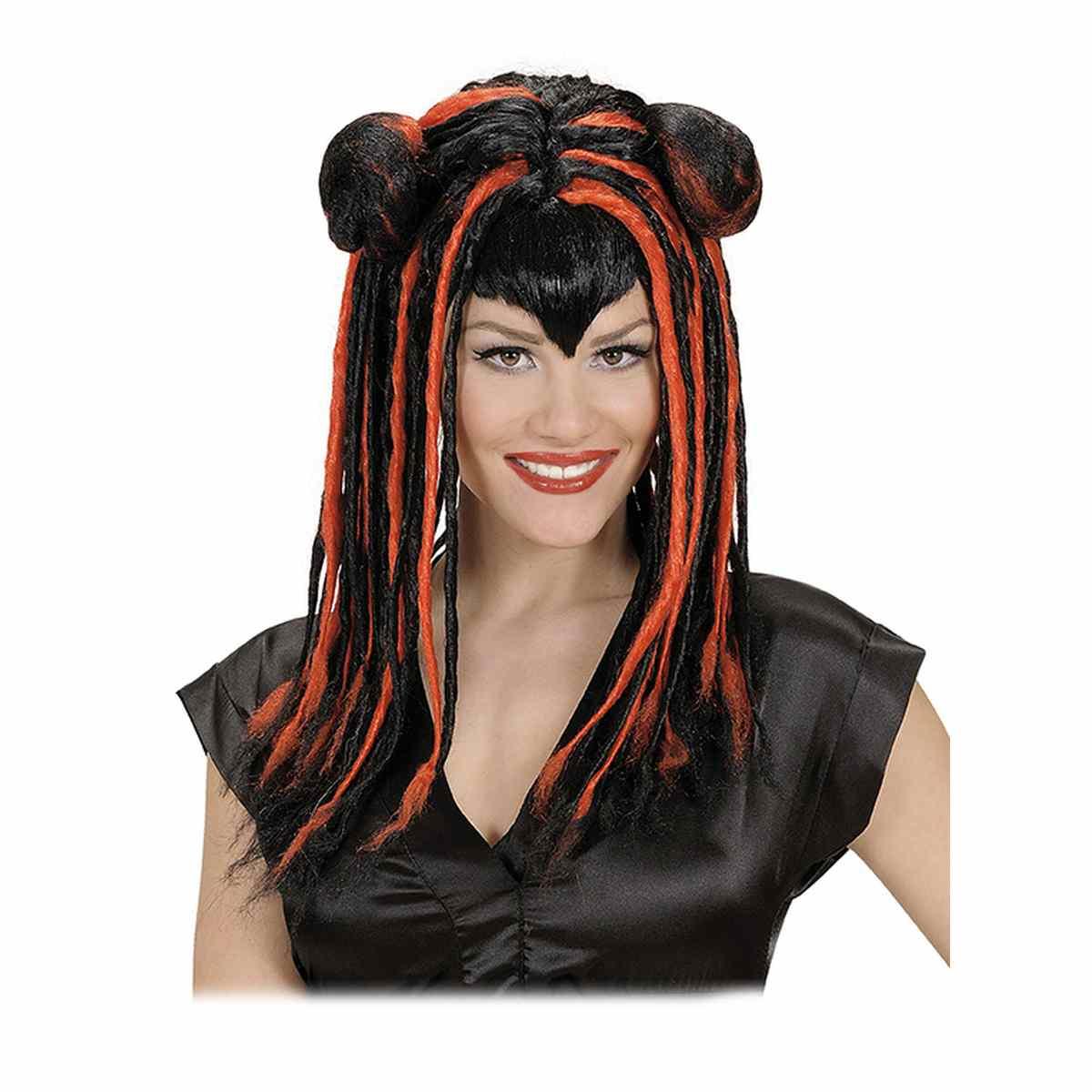 Parrucca Mitsuko Nera 4 Colori |Widmann