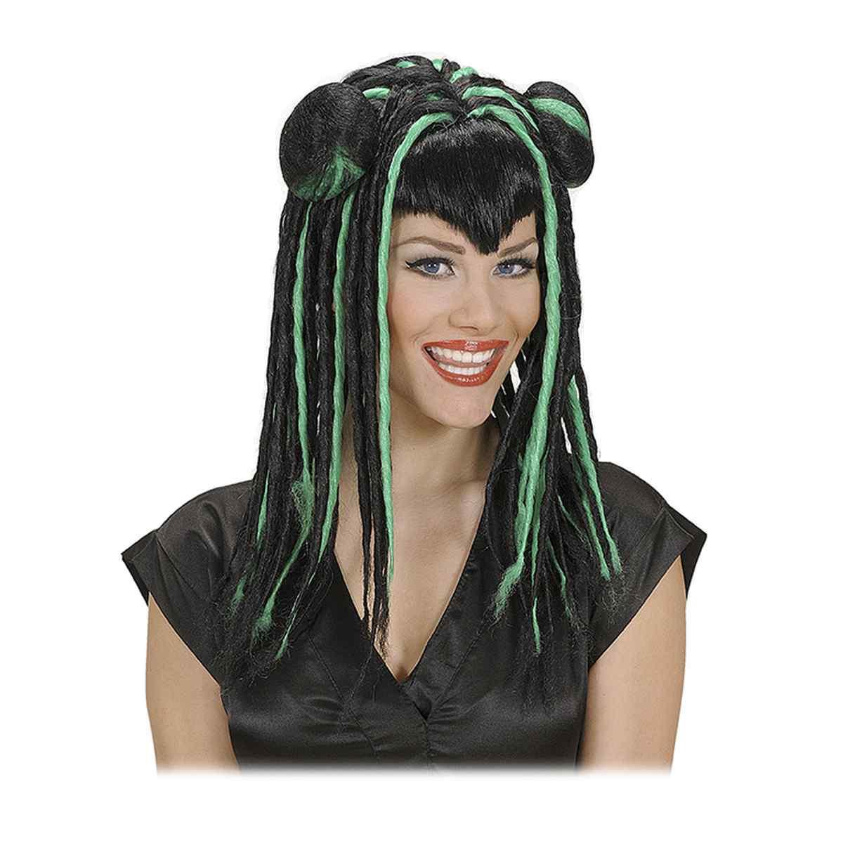 Parrucca Mitsuko Nera 4 Colori |Widmann