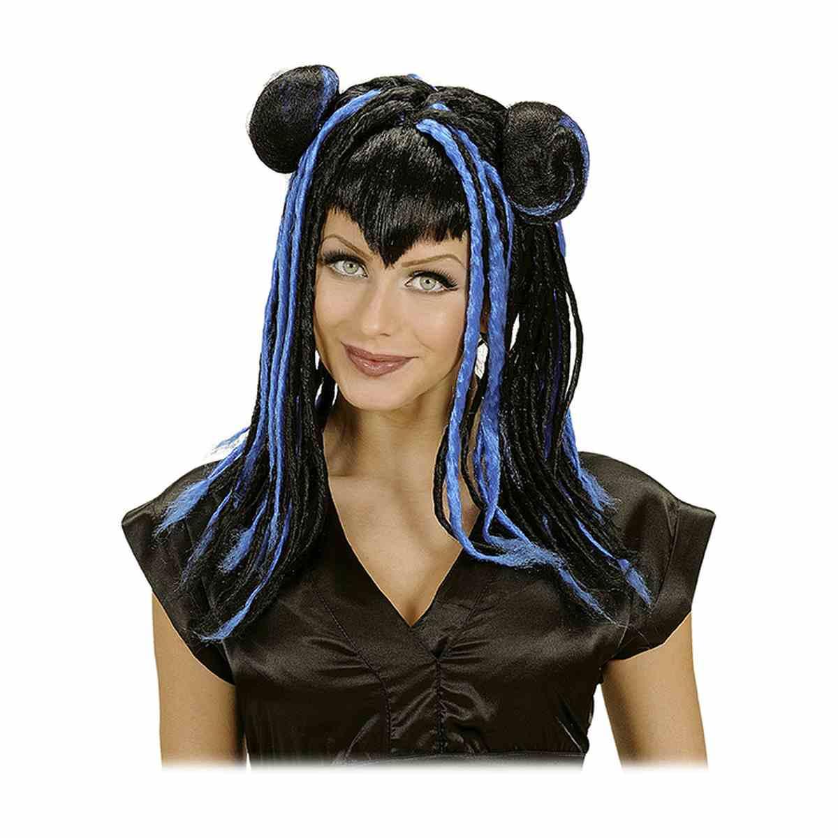 Parrucca Mitsuko Nera 4 Colori |Widmann