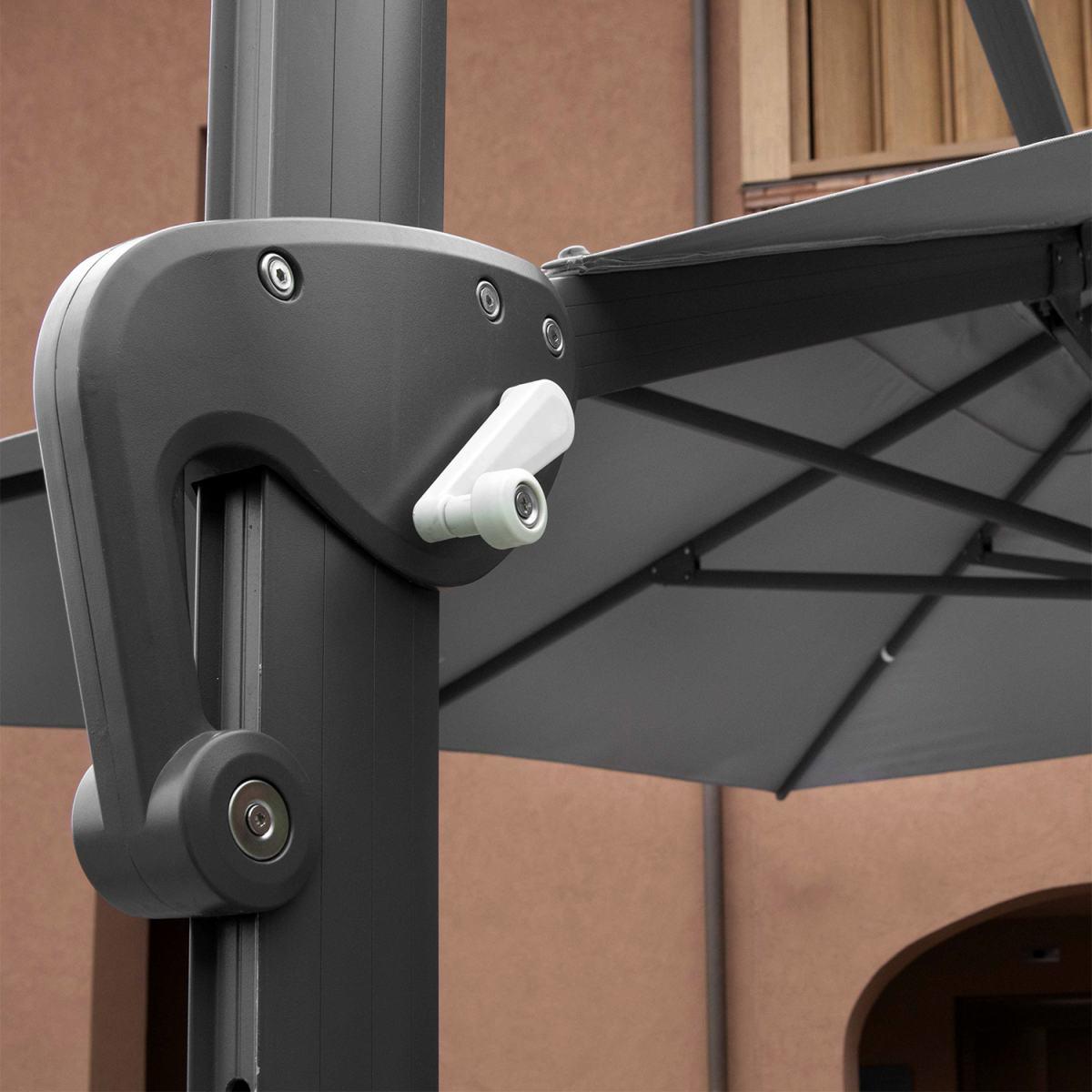 Ombrellone Alluminio New Michigan 3X3H2,65M Senza Mantovana Bianco | Vacchetti