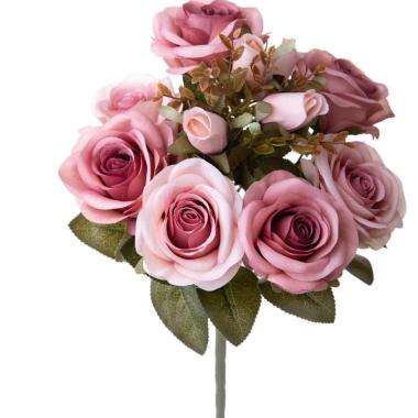 Bouquet Fiori Artificiale Rose cm.39