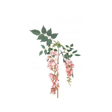 Fiore Artificiale Ramo Glicine Rosa cm.102