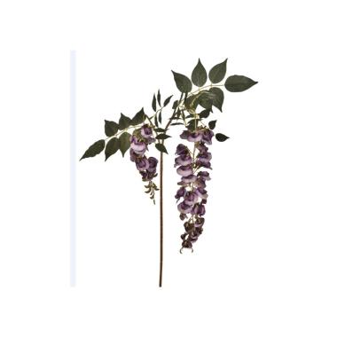 Fiore Artificiale Ramo Glicine Viola cm.102