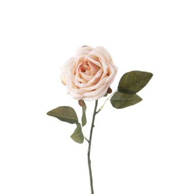 Fiore Artificiale Rosa Bianco Crema cm.51