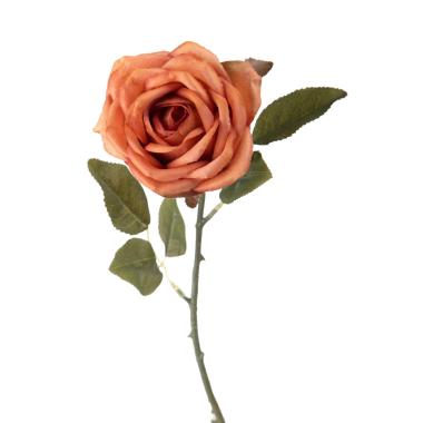 Fiore Artificiale Rosa Arancione cm.51