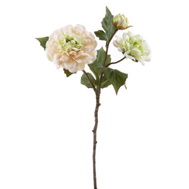 Fiore Artificiale Dalia Bianco Crema cm.59