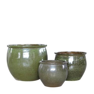 Vaso Ceramica Ciotola Verde cm.55x46