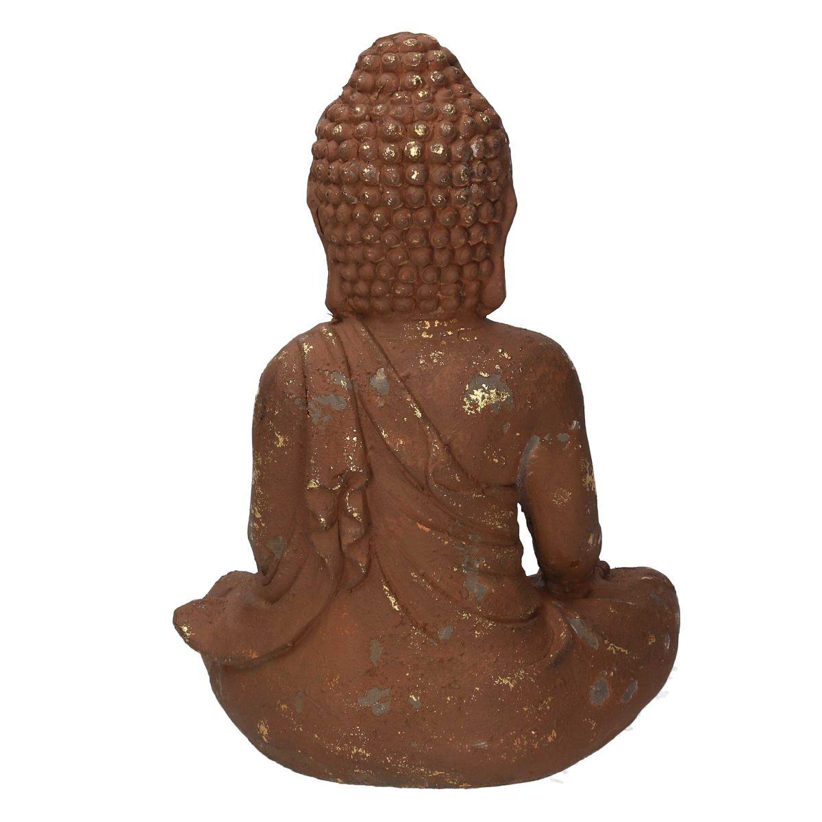 Statua Buddha Resina Bronzo Oro cm.28x19,5xh38 | Vacchetti