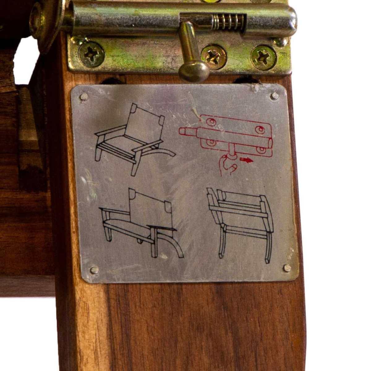 Poltrona Diane Legno Acacia con Tessuto Grigio cm.76x89xh91 | Vacchetti