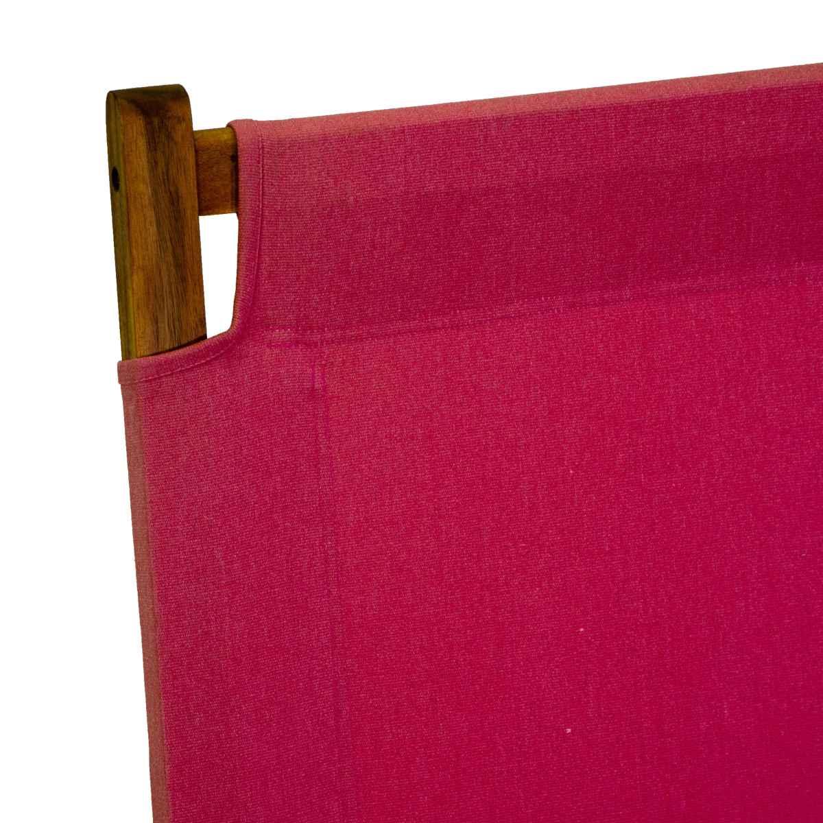 Poltrona Diane Legno Acacia con Tessuto Rosso cm.76x89xh91 | Vacchetti