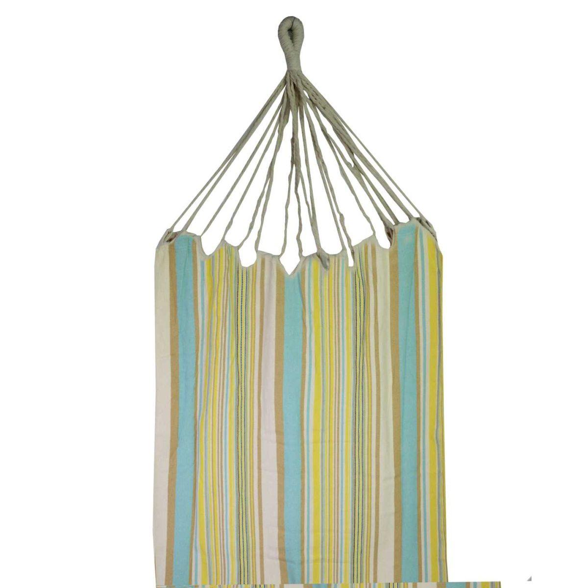 Amaca Tessuto Righe Giallo con Sacca cm.200x100 | Vacchetti