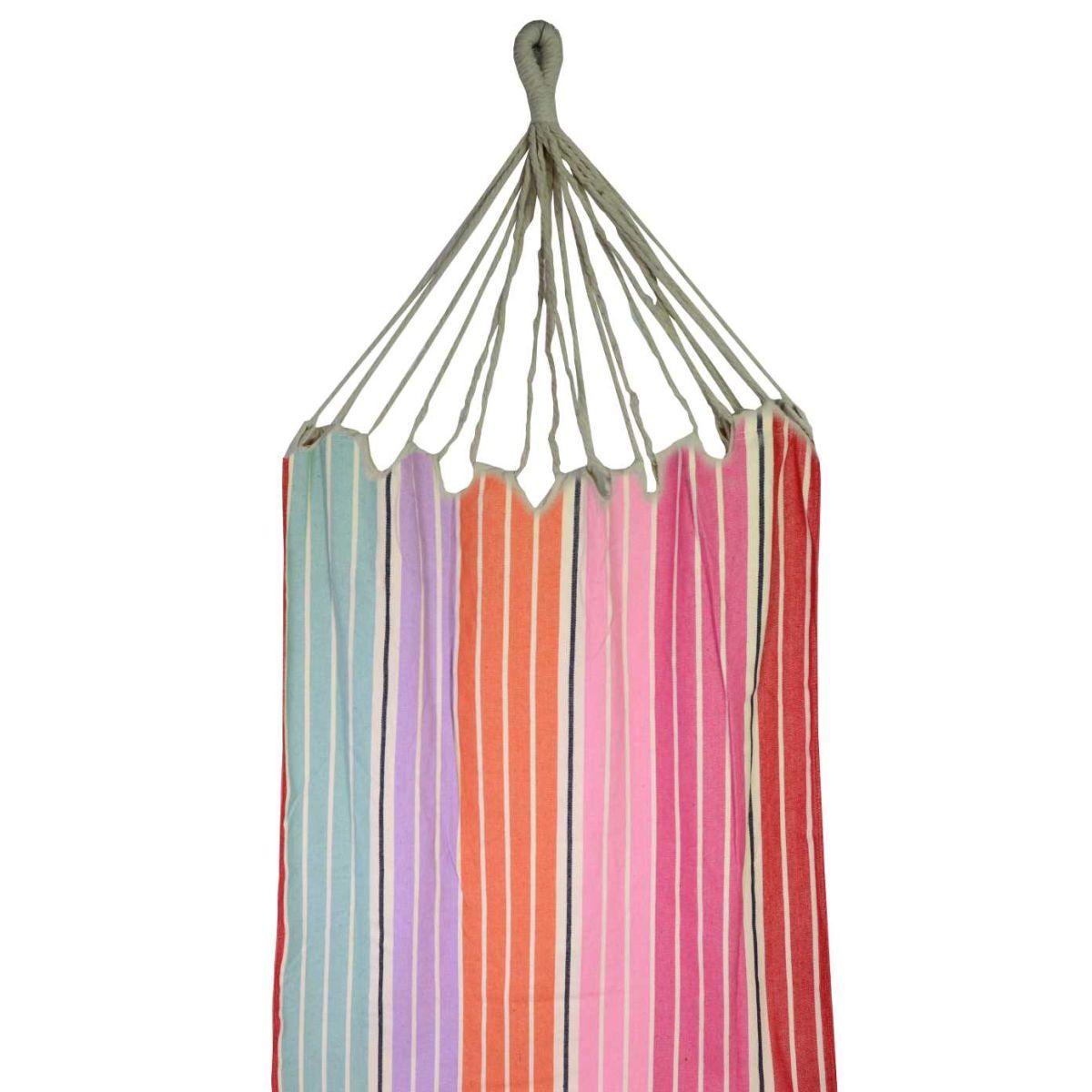 Amaca Tessuto Righe Multicolor con Sacca cm.200x100 | Vacchetti