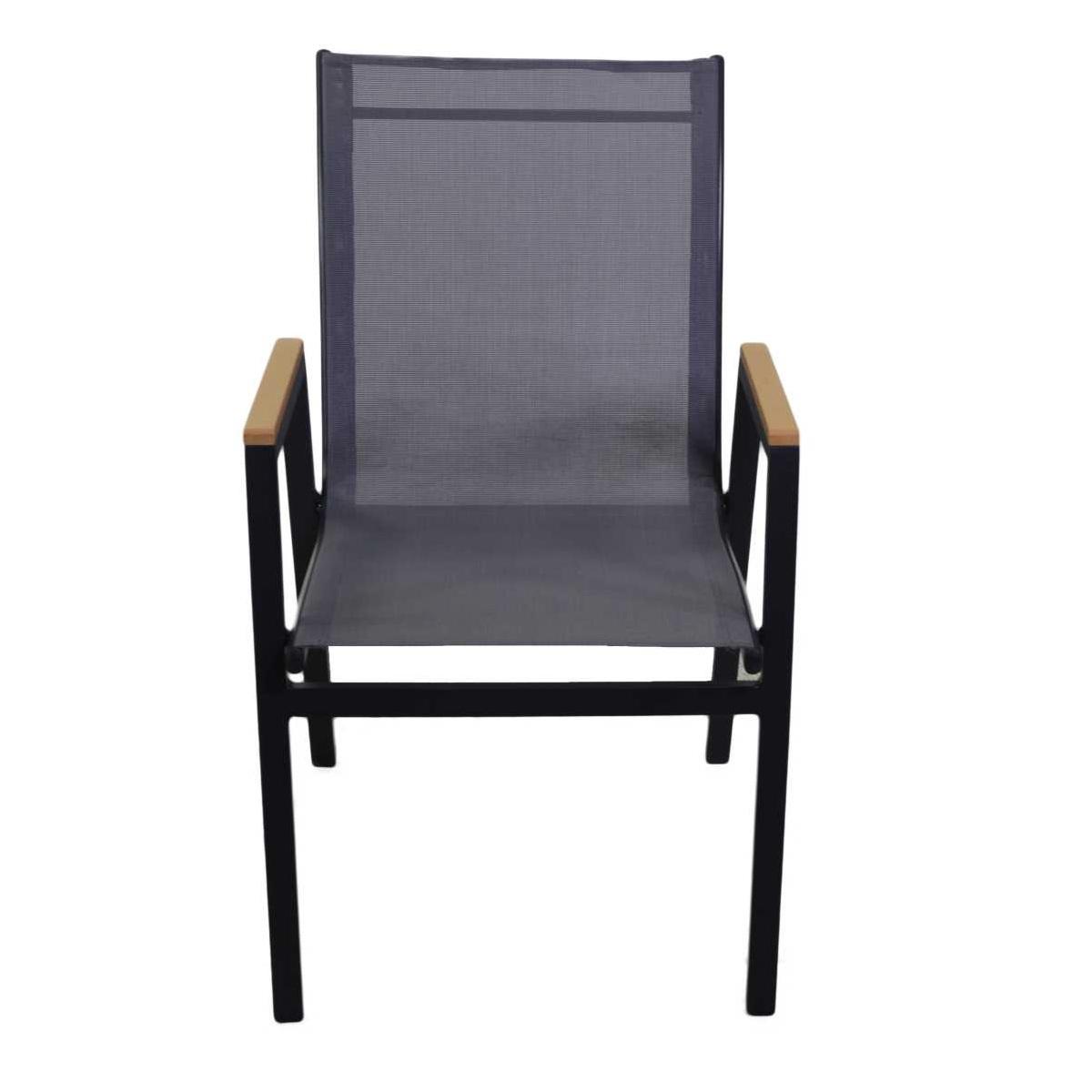 Poltrona Alluminio Idaho Plus Antracitecm.53x65h43/62/87 | Vacchetti