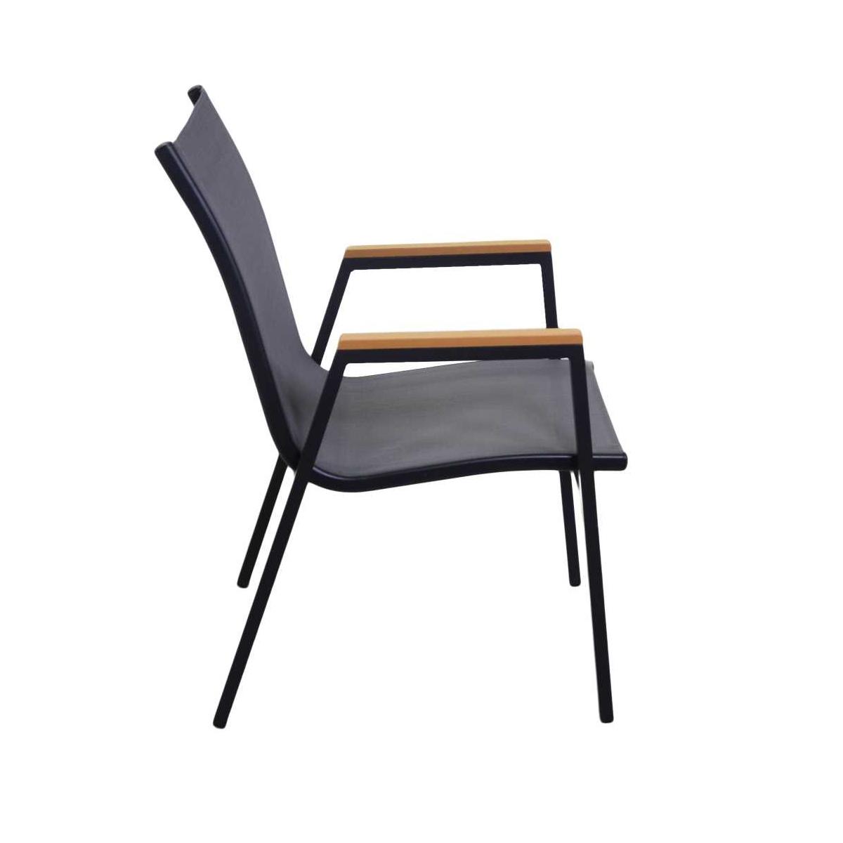 Poltrona Alluminio Idaho Plus Antracitecm.53x65h43/62/87 | Vacchetti