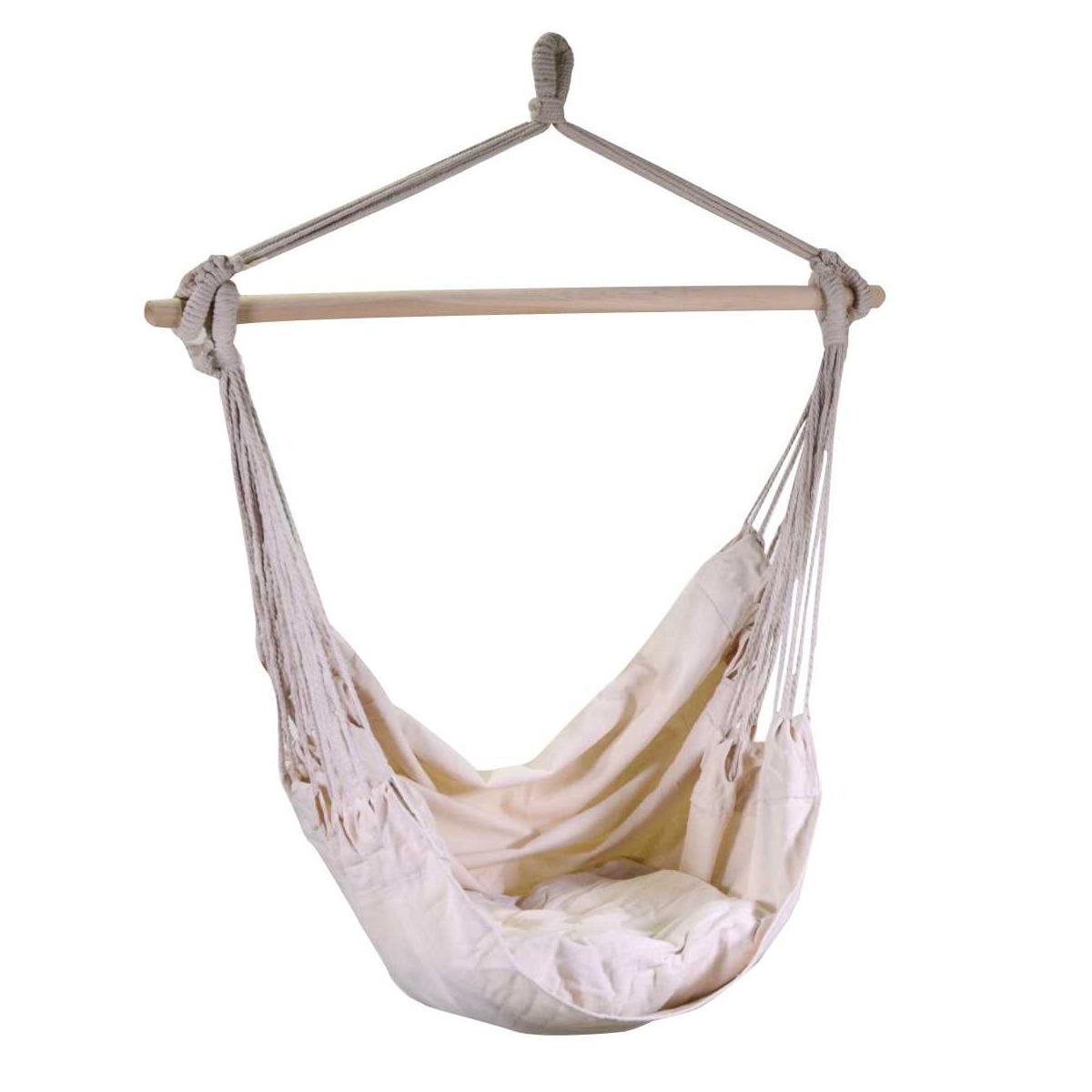 Sedia Dondolo Tessuto Beige con Cuscinocm.130h100 | Vacchetti