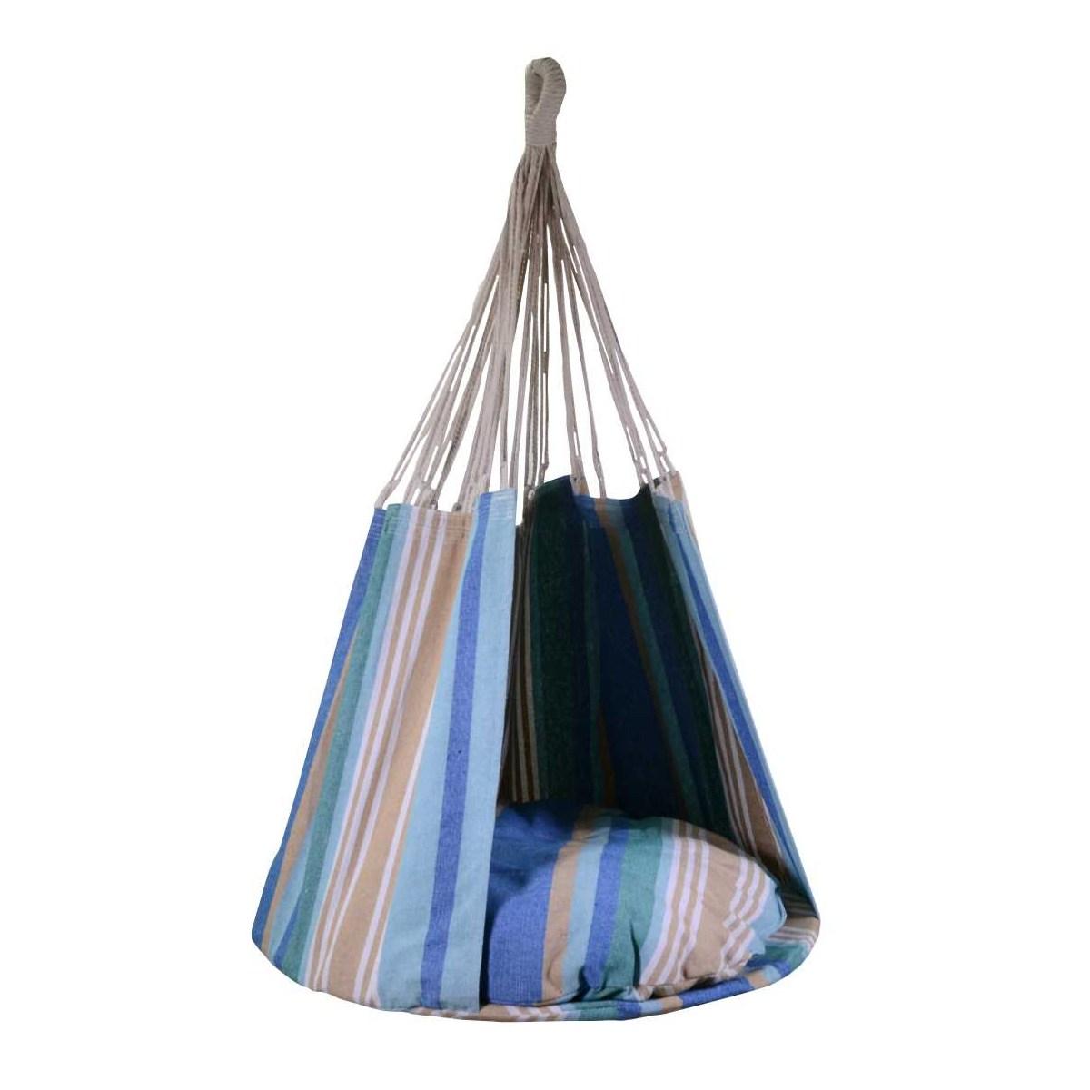 Sedia Dondolo Tessuto Righe Verde Acquacm.ÃƒÂ˜80h120 | Vacchetti