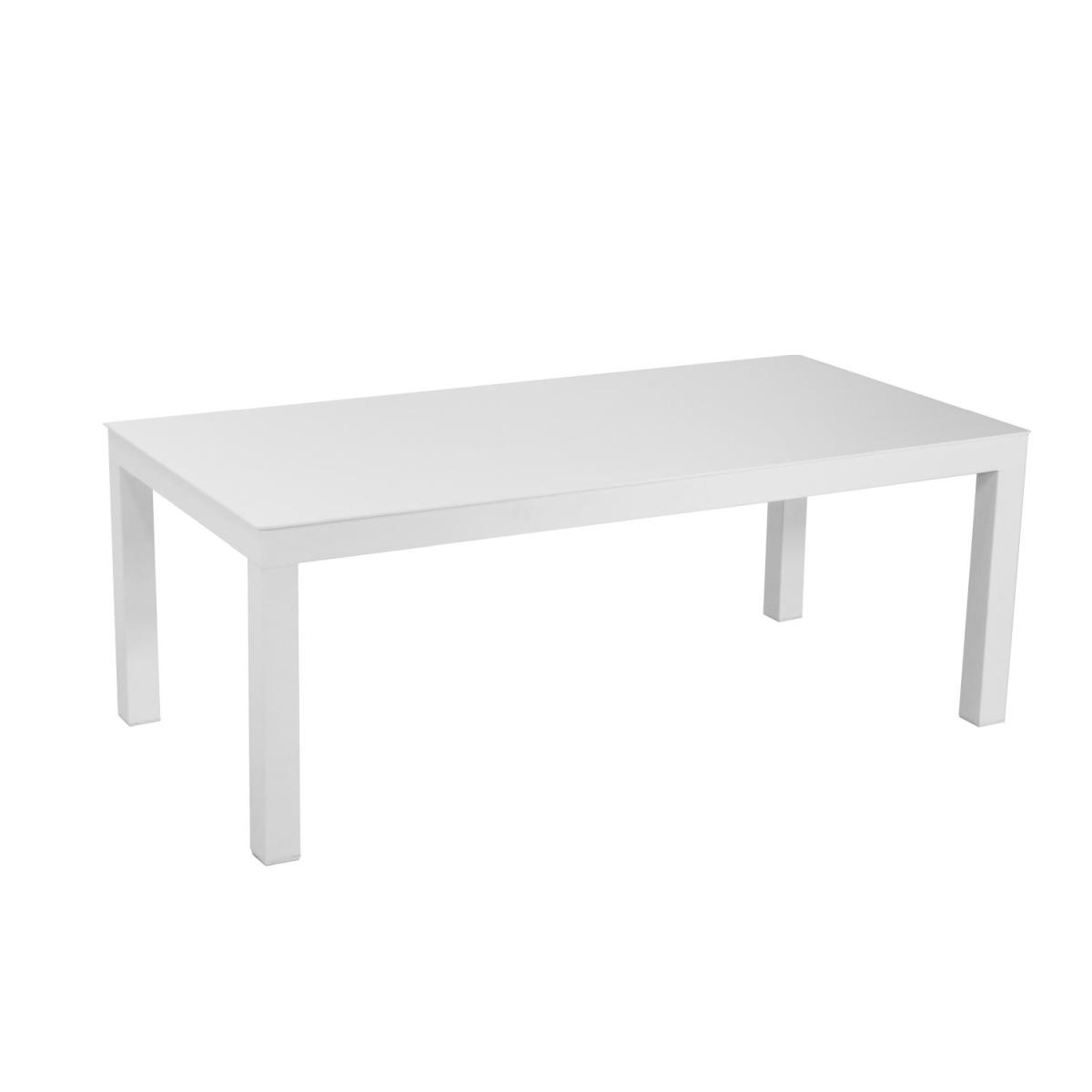 Tavolino Alluminio Bianco cm.120x60h45 | Vacchetti