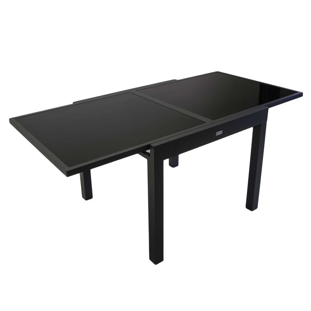 Tavolo Alluminio Boise Allungabile Antracite Quadro cm.90/180x90h75 | Vacchetti