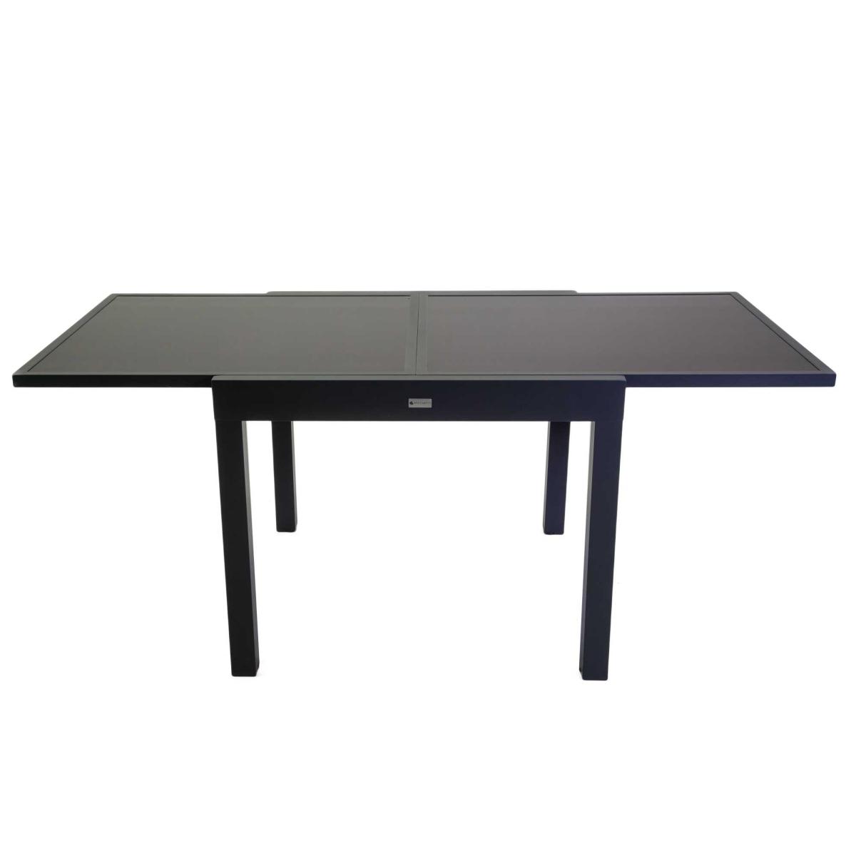 Tavolo Alluminio Boise Allungabile Antracite Quadro cm.90/180x90h75 | Vacchetti