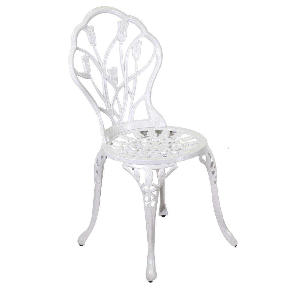 Tavolo Alluminio Pressofuso Parma Bianco Anticato Tondo con 2 Sedie | Vacchetti