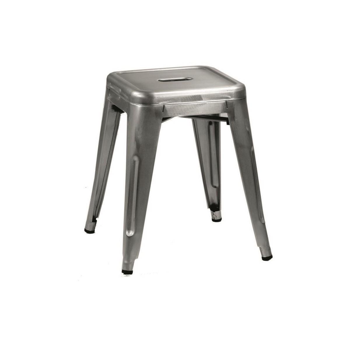 Sgabello Ferro Bristol Galvanizzato cm.39x39h45 | Vacchetti