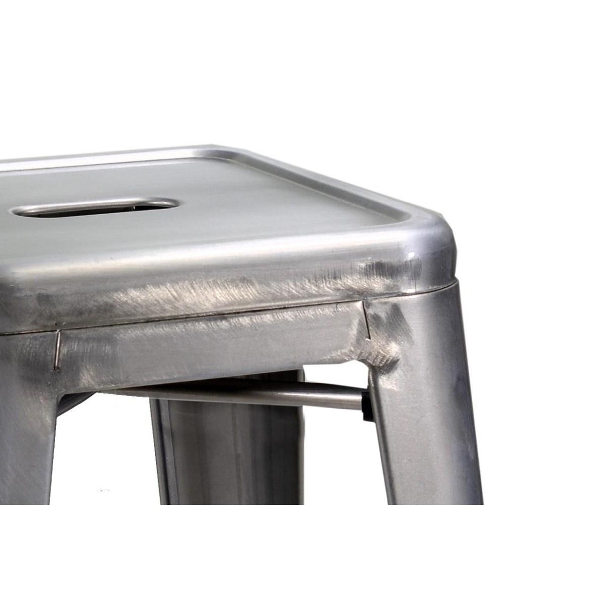 Sgabello Ferro Bristol Galvanizzato cm.39x39h45 | Vacchetti