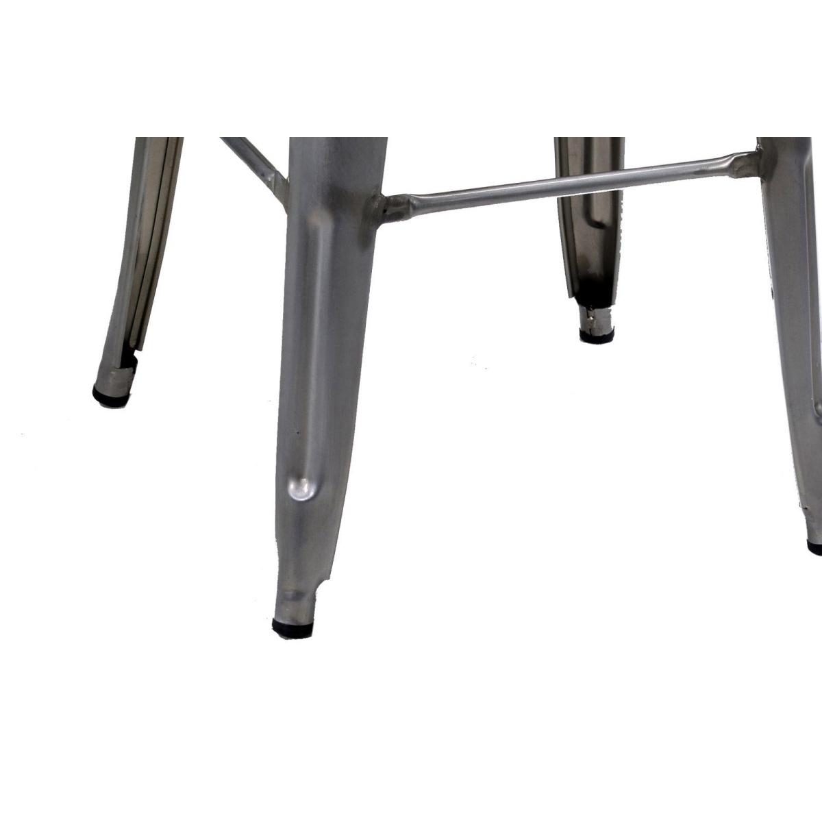 Sgabello Ferro Bristol Galvanizzato cm.39x39h45 | Vacchetti