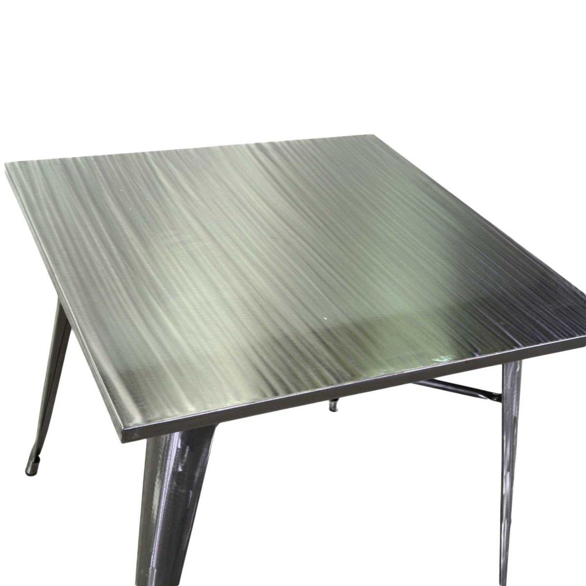 Tavolo Ferro New Bristol Galvanizzato Quadro cm.80x80h76 | Vacchetti