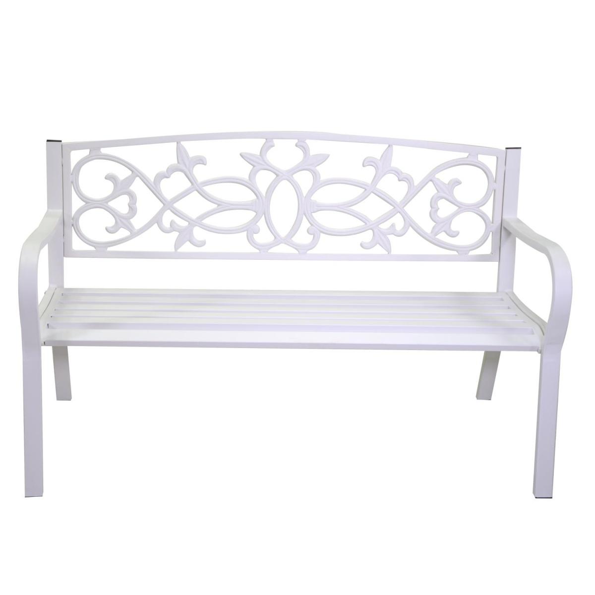 Panchina Metallo Pavia Bianco cm.124x57h78 | Vacchetti