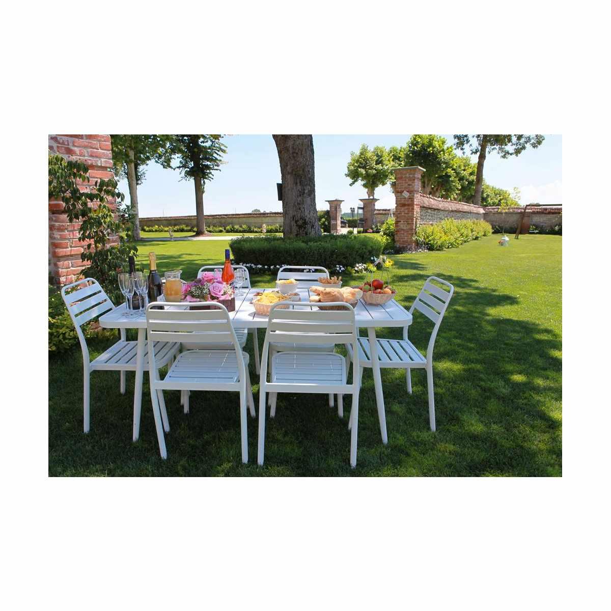 Sedia Alluminio Las Vegas Bianca cm.49x58h45/88 | Vacchetti