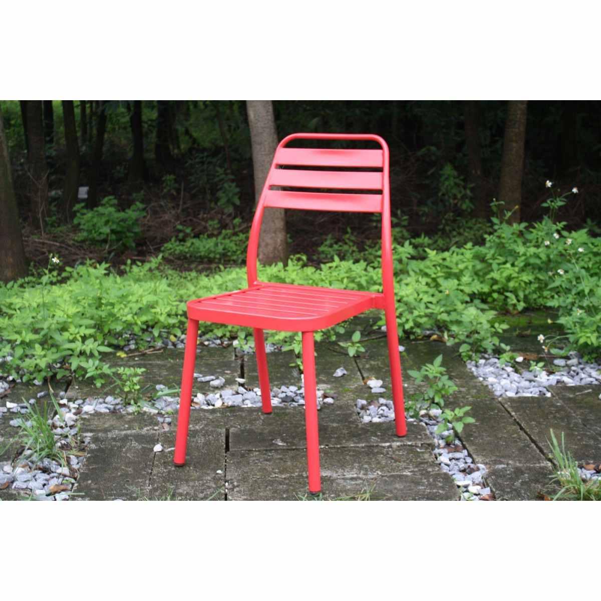 Sedia Alluminio Las Vegas Rossa cm.49x58h45/88 | Vacchetti