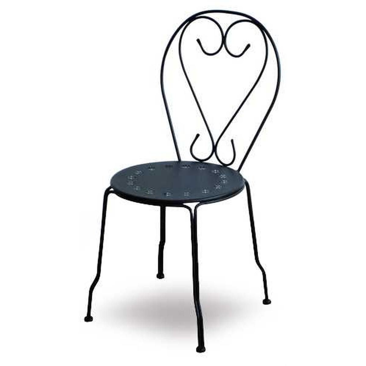 Sedia Metallo New Old Antracite Chiaro cm.41x48h90 | Vacchetti