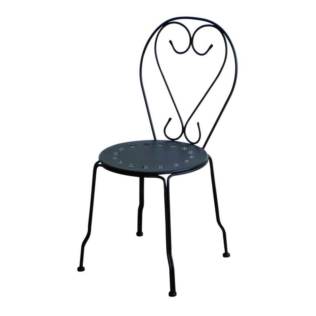 Sedia Metallo New Old Antracite Chiaro cm.41x48h90 | Vacchetti