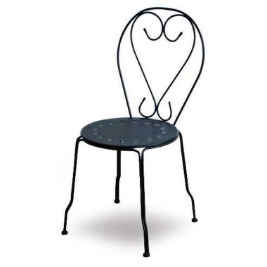 Sedia Metallo New Old Antracite Chiaro cm.41x48h90 | Vacchetti