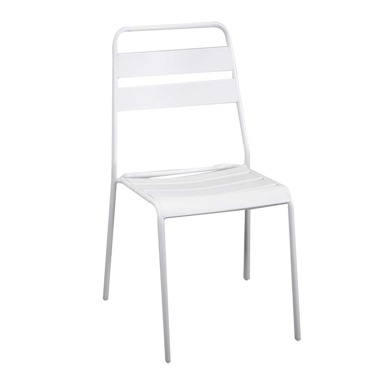 Sedia Metallo Rovigo Bianco cm.50x54h42/87 | Vacchetti