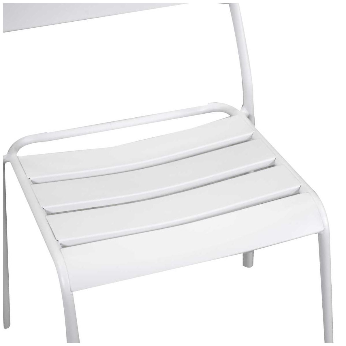 Sedia Metallo Rovigo Bianco cm.50x54h42/87 | Vacchetti