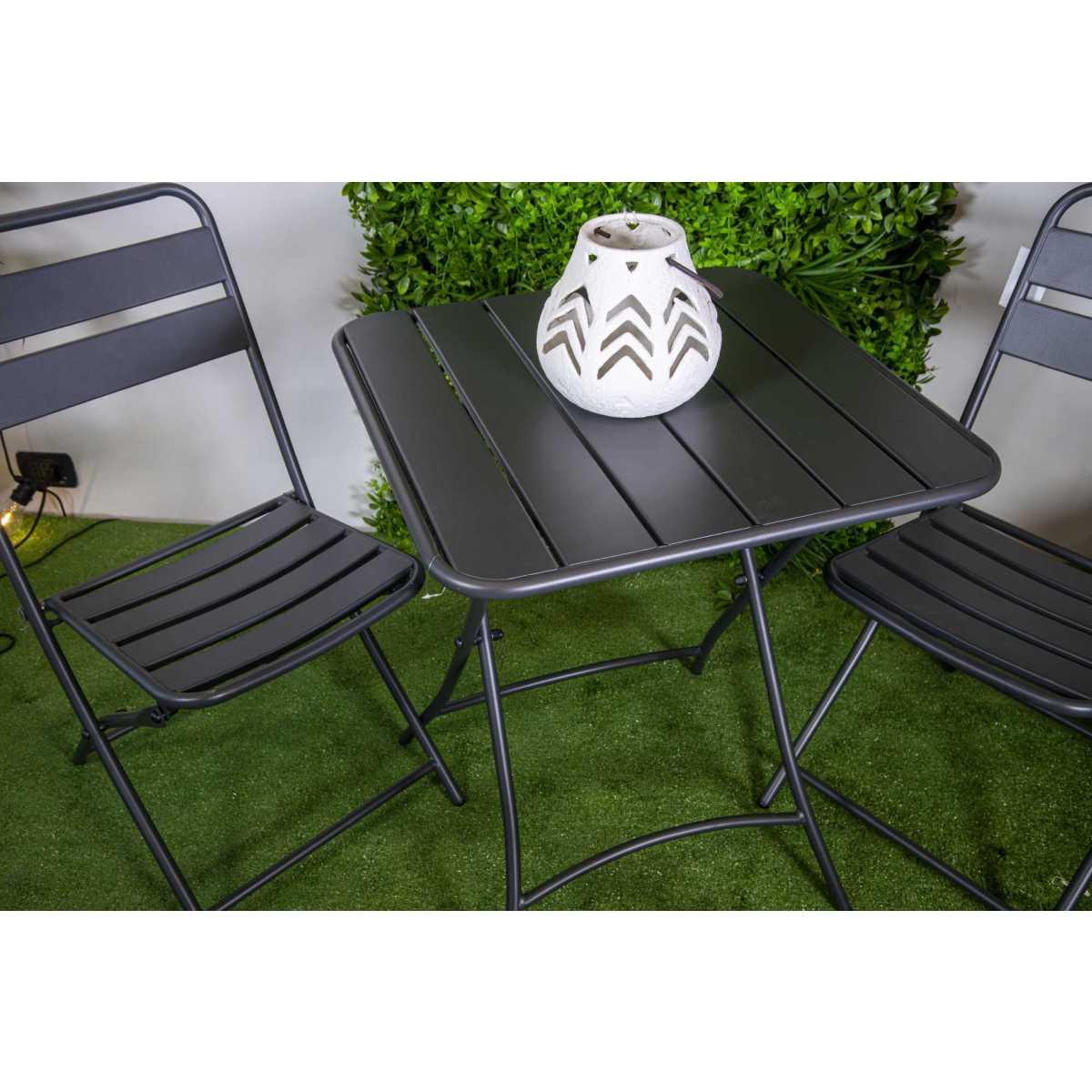 Sedia Metallo Rovigo Pieghevole Antracite cm.44x53h45/86 | Vacchetti