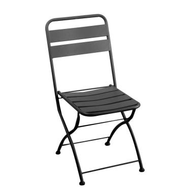 Sedia Metallo Rovigo Pieghevole Antracite cm.44x53h45/86 | Vacchetti