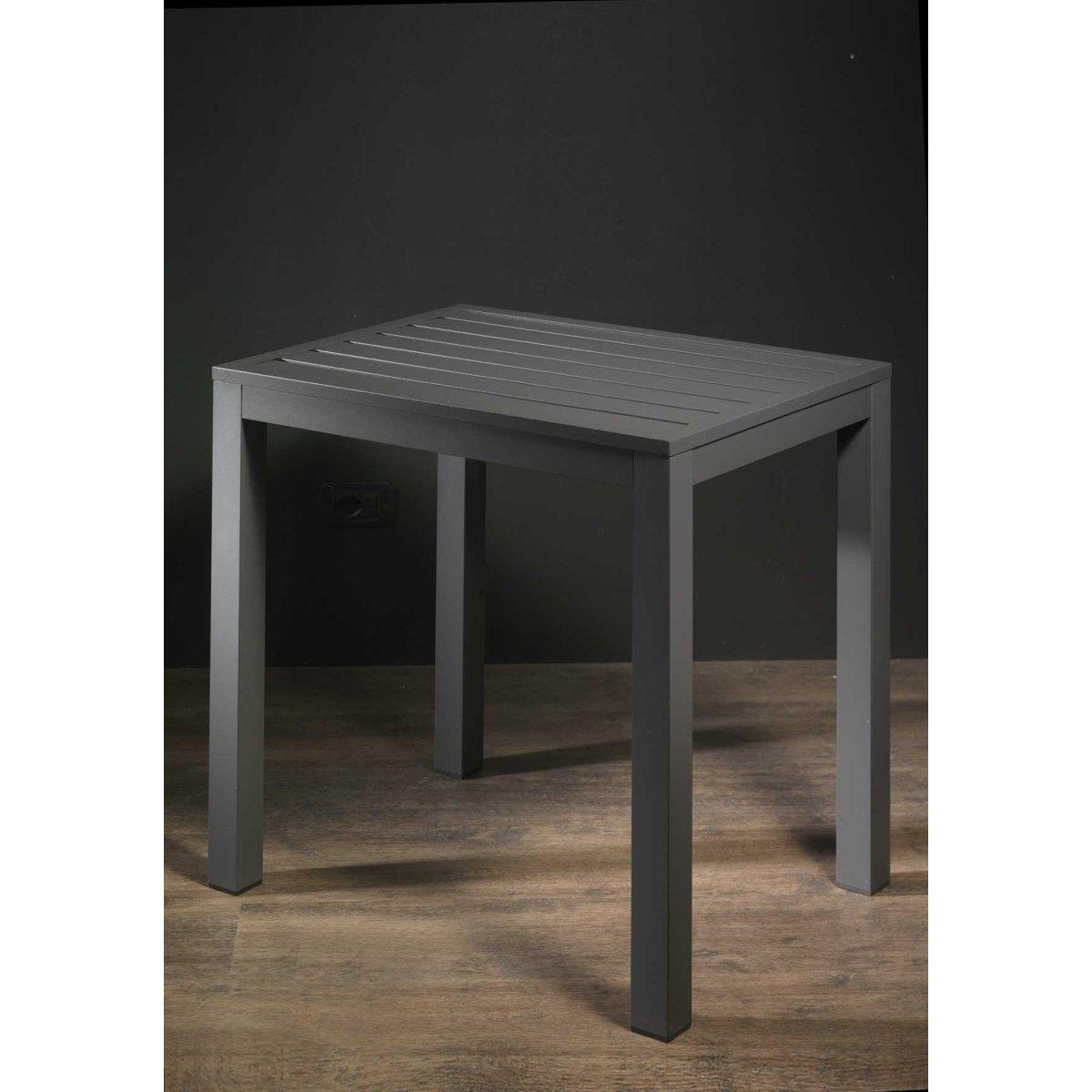 Tavolo Alluminio Sullivan Antracite Quadro cm.70x70h75 | Vacchetti