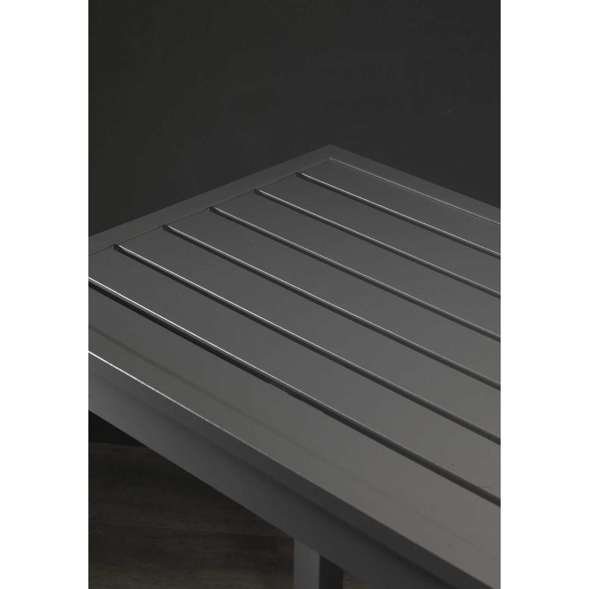 Tavolo Alluminio Sullivan Antracite Quadro cm.70x70h75 | Vacchetti