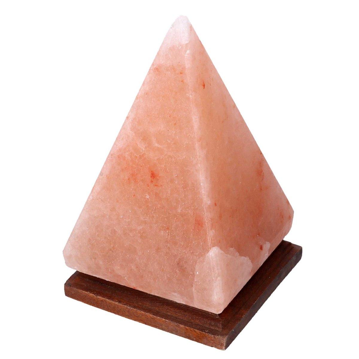 Lampada Sale Base Legno Piramide cm.13x13h22 | Vacchetti