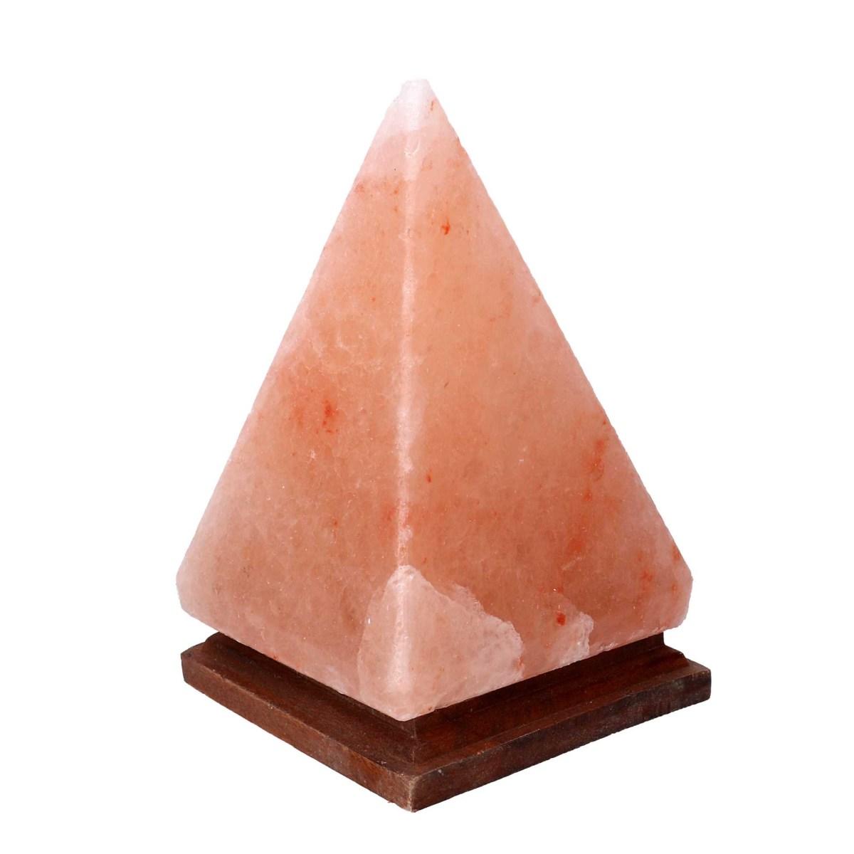 Lampada Sale Base Legno Piramide cm.13x13h22 | Vacchetti