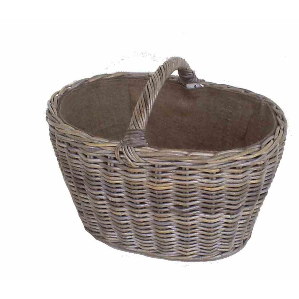 Cesto Cloe Ovale Gr cm.64x47h47/37 con Fodera Juta | Vacchetti