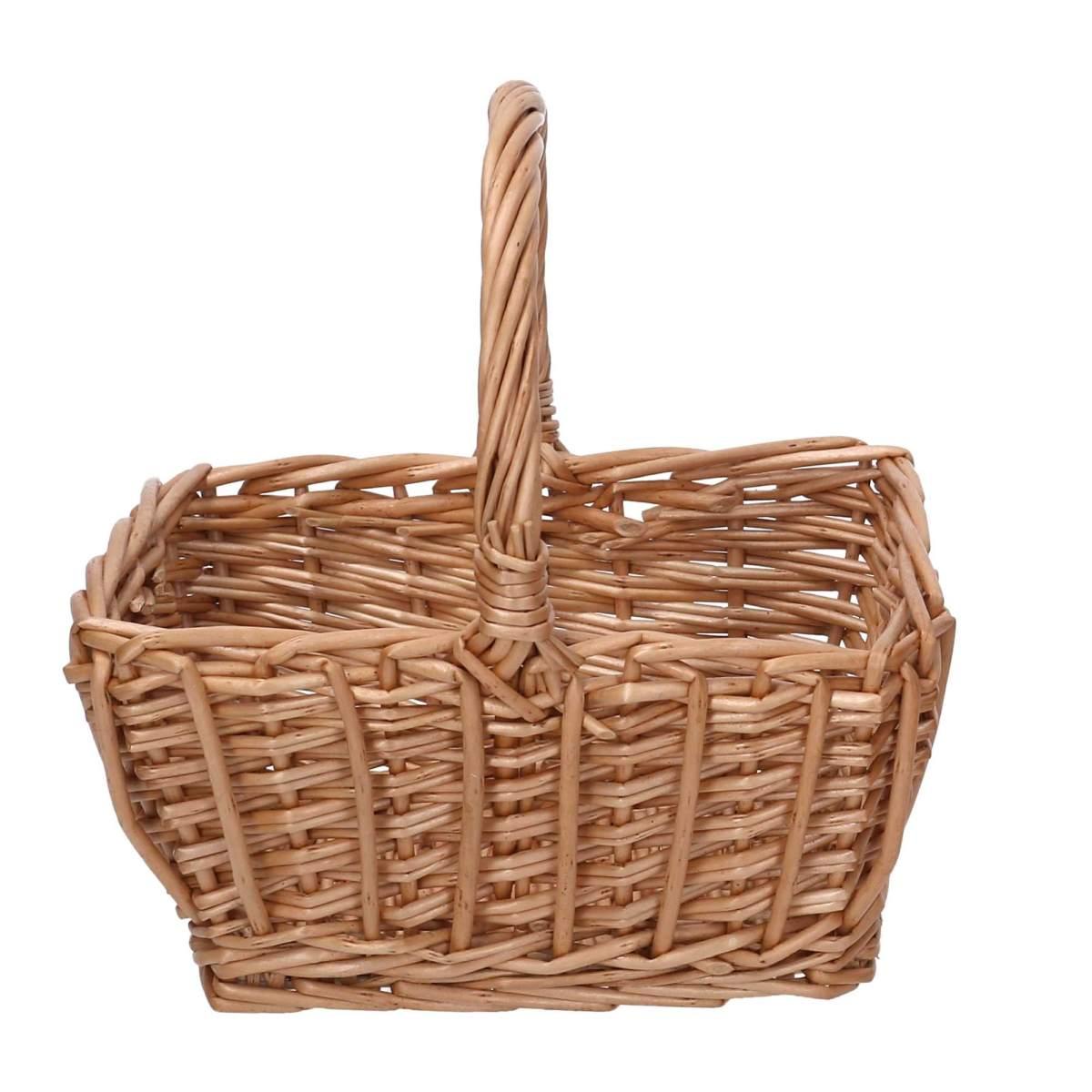 Cestino Vimini Set pz.2 Naturale Rettangolare Mini cm.16x12h8/18 | Vacchetti