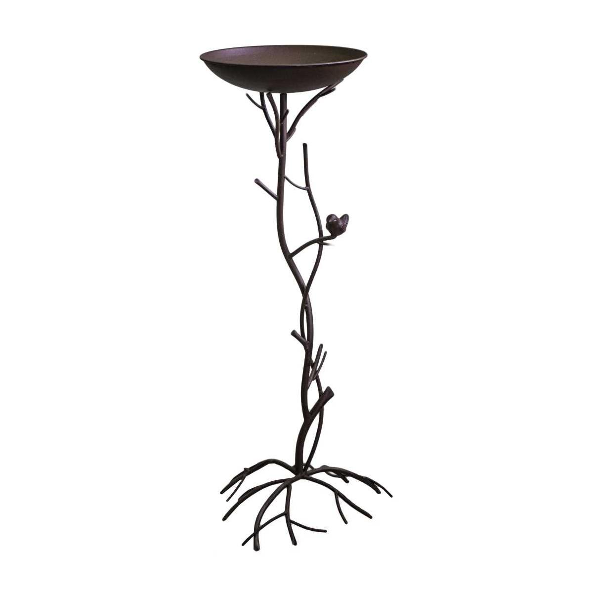 Posacenere Metallo Marrone Ramo con Uccellino cm.37x35h95 | Vacchetti