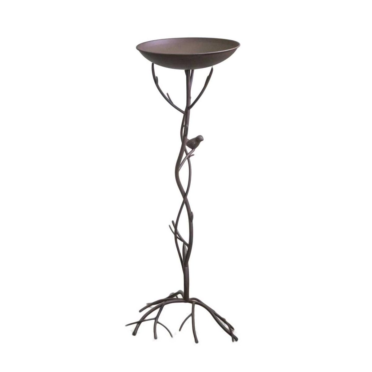 Posacenere Metallo Marrone Ramo con Uccellino cm.37x35h95 | Vacchetti