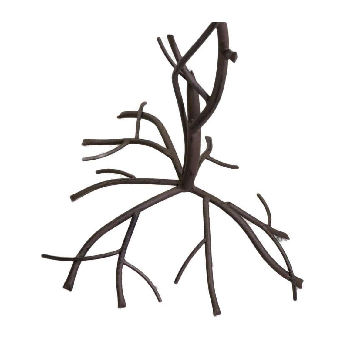 Posacenere Metallo Marrone Ramo con Uccellino cm.37x35h95 | Vacchetti