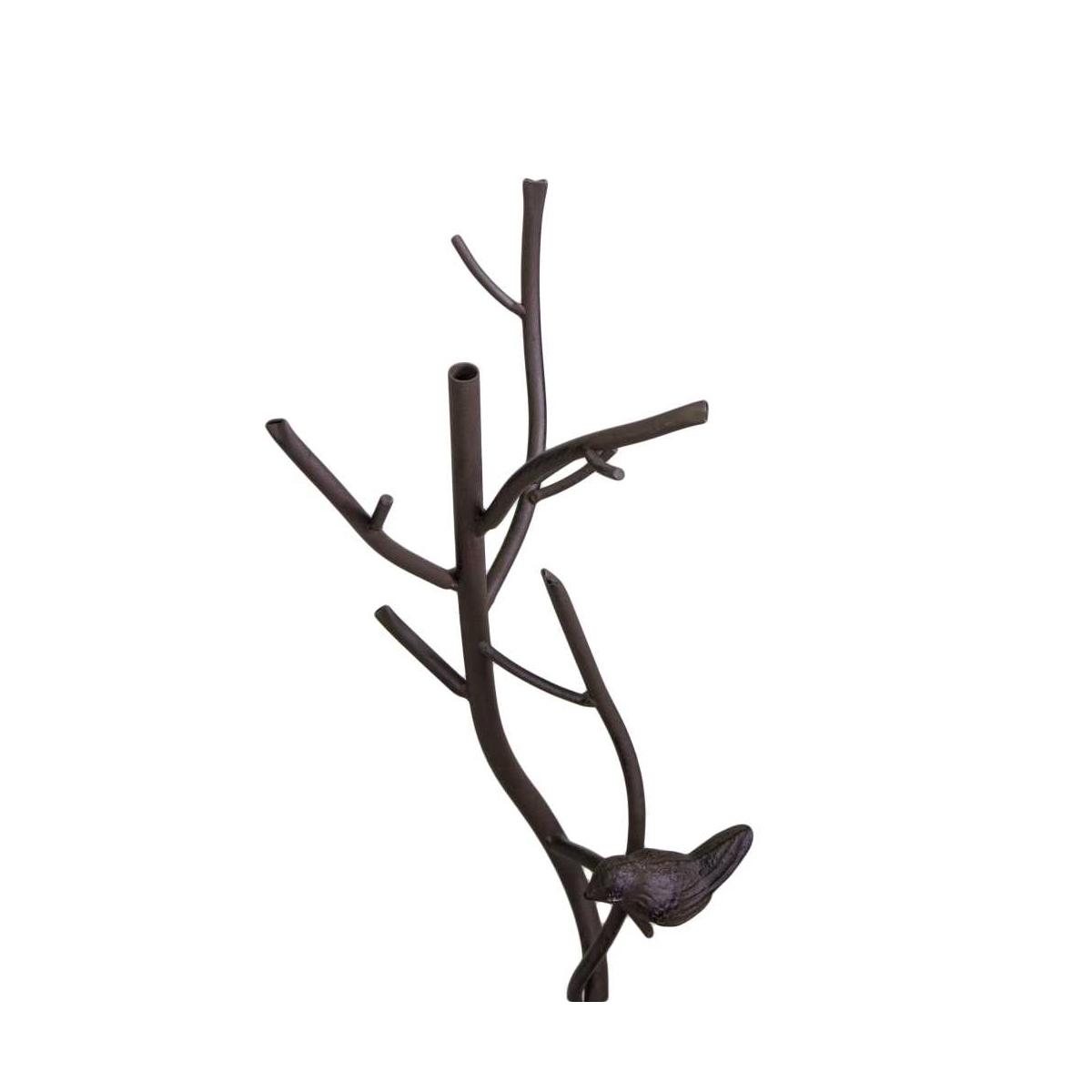Posacenere Metallo Marrone Ramo con Uccellino cm.37x35h95 | Vacchetti